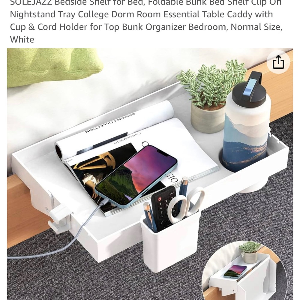 Beside organizer for home or dorm. New in box
